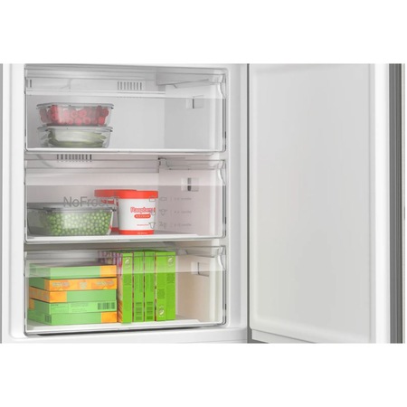 Combina frigorifica Bosch KGN49AICT, 440 l, NoFrost, MultiAirFlow, Clasa C, H 203 cm, Inox