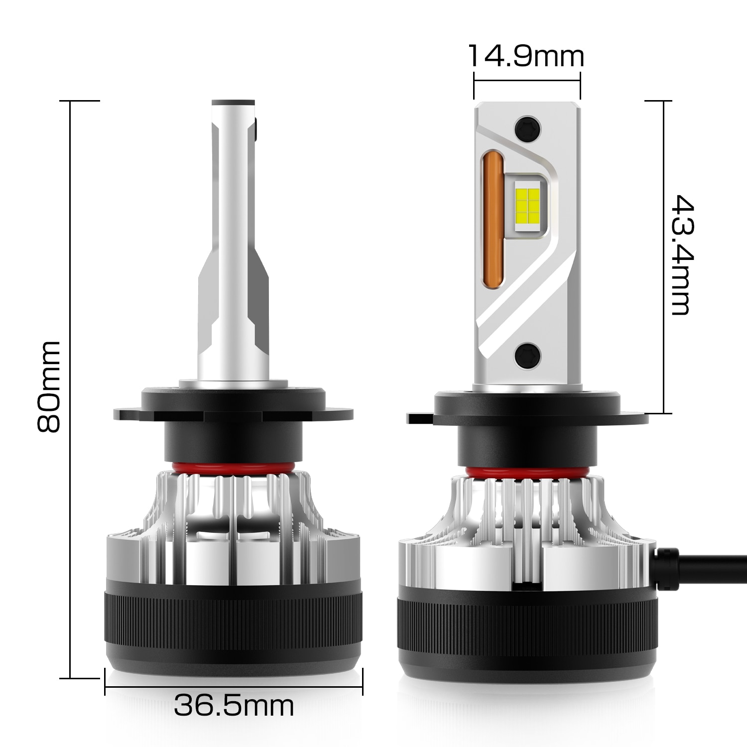 Комплект 2 крушки H7 LED 30000LM, Фар - eMAG.bg