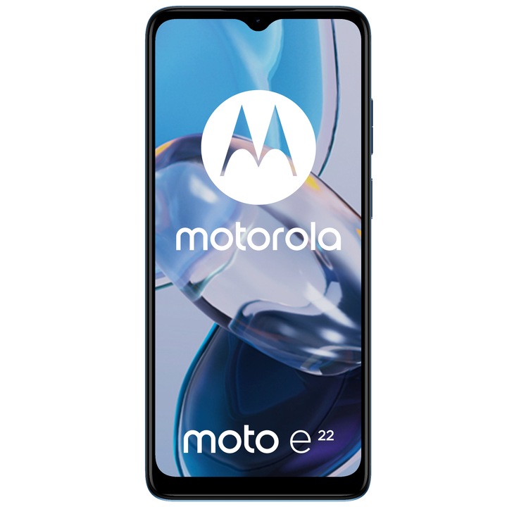 Motorola Moto E22 Mobiltelefon, Dual SIM, 64GB, 4GB RAM, 4G, Crystal Blue