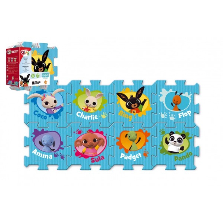 Пъзел 8 части Trefl, Bing Bunny, 32x32x1.5cm, 2 години+, Многоцветен