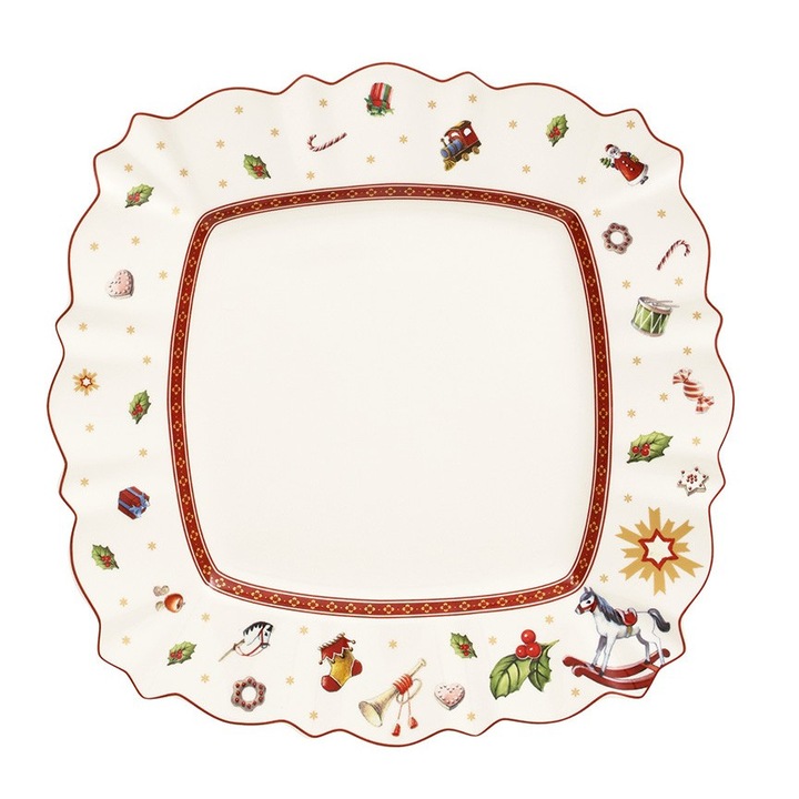 Tányér a főételhez, négyzet alakú, Toy's Delight, fehér, 28.5*28.5 cm, Villeroy&Boch-288744