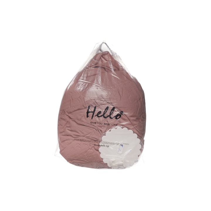 Baldachin suspendat Luka, poliester, roz, 70x290cm, set de montaj inclus