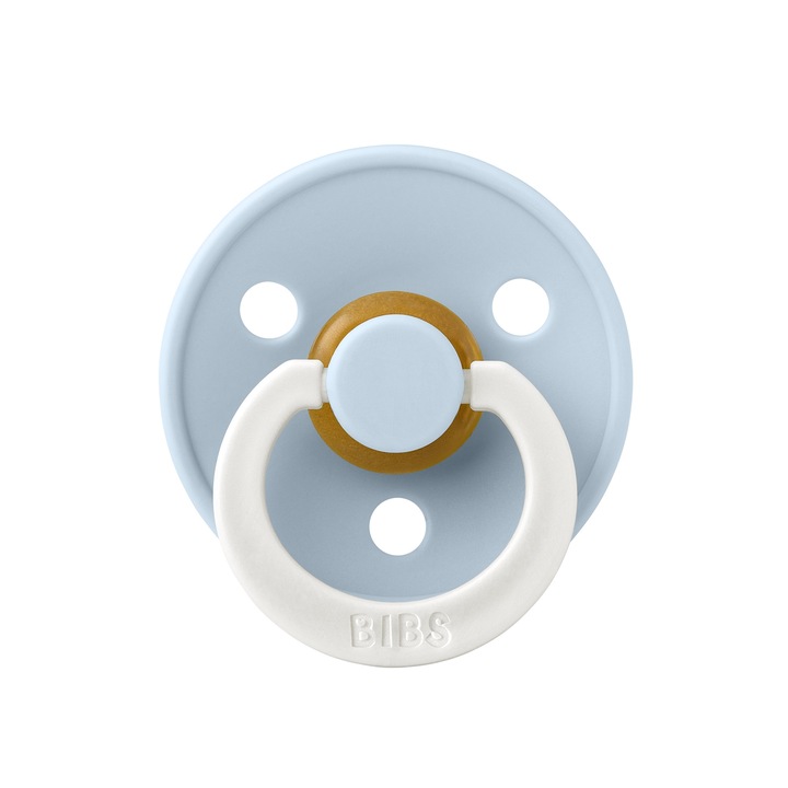 Suzeta BIBS Colour Night, Baby Blue, 6-18 luni