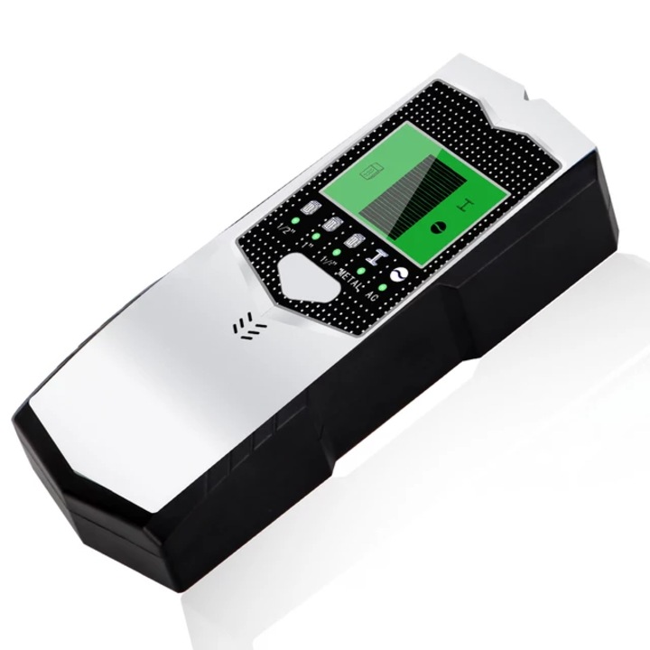 Детектор за електрически кабели 5 в 1, локатор за метал, дърво, тръби, гипсови профили, арматура, скенер за стени