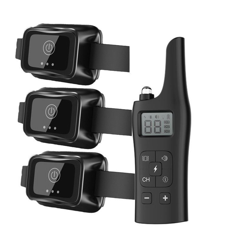 Акумулаторни електрически нашийници за обучение на 3 кучета, Powerlix ...