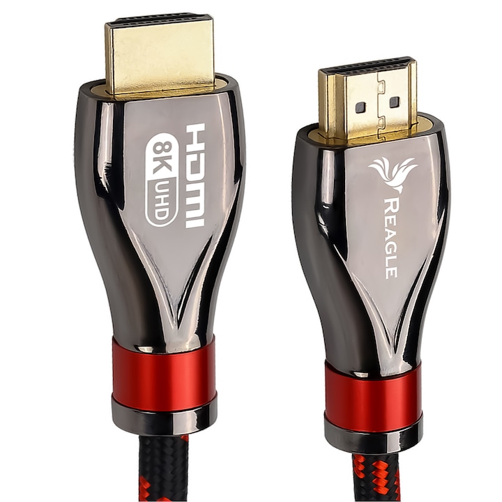 Cablu Gaming, Reagle, HDMI 2.1, 8K 4K 120Hz pentru XBOX X PS5, compatibil cu consola PS5 Xbox Series X S, 2 m