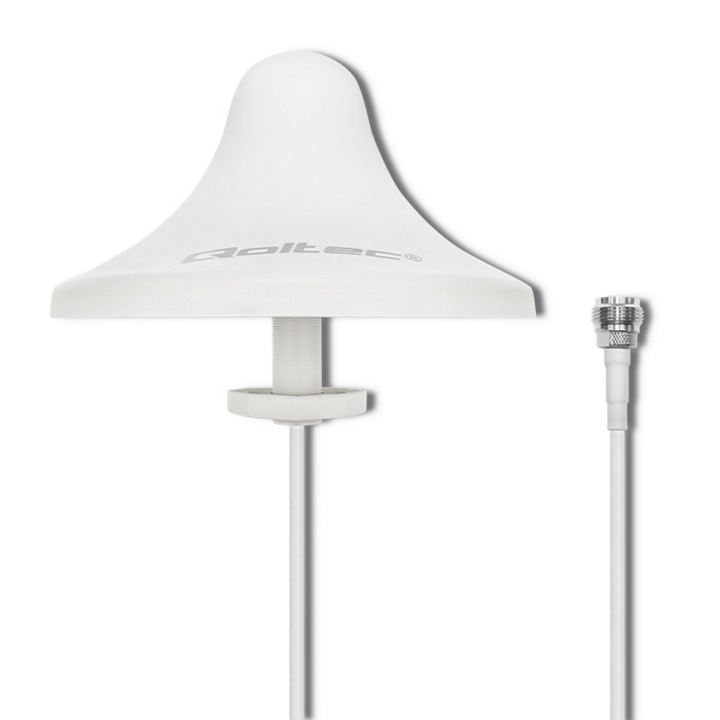 Antenna, Qoltec, minden irányú, Wi-Fi, 2.4/2.5 GHz-es, 5dBi, Beltéri antenna