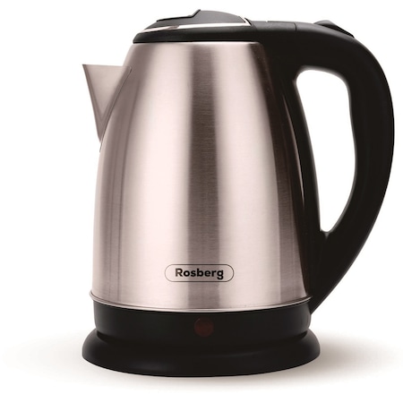 Cana fierbator din otel inoxidabil Rosberg R51230I, 1800W, 1.8L, oprire automata, capac ermetic