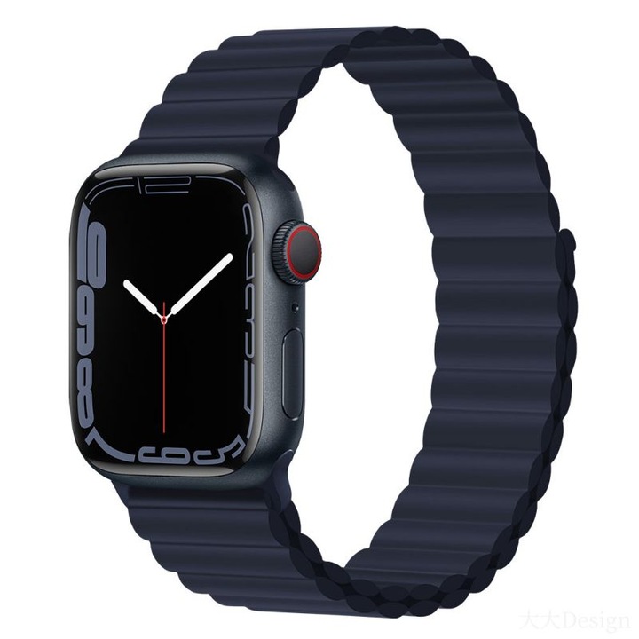 Devia Deluxe Series Sport 3 szilikon mágneses szíj, amely kompatibilis az Apple Watch 42mm / 44mm / 45mm Indigóval