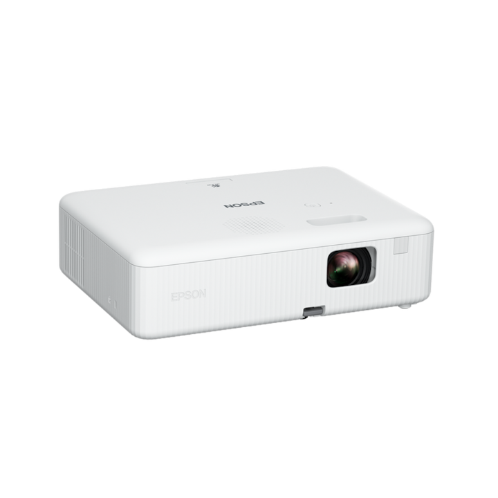 Видеопроектор Epson CO-W01, 3LCD, HD, 3000 лумена, Бял