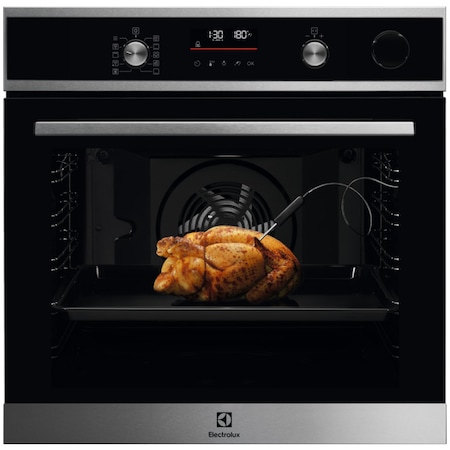 Cuptor incorporabil Electrolux EOC6P77X, Electric, 72 l, Autocuratare pirolitica, SteamCrisp, Grill, Senzor gatire, 9 functii, 45 programe, Clasa A+, Inox
