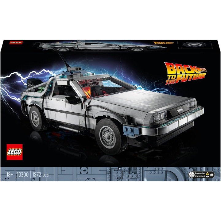 LEGO® Icons - Машина на времето от "Завръщане в бъдещето" 10300, 1872 части