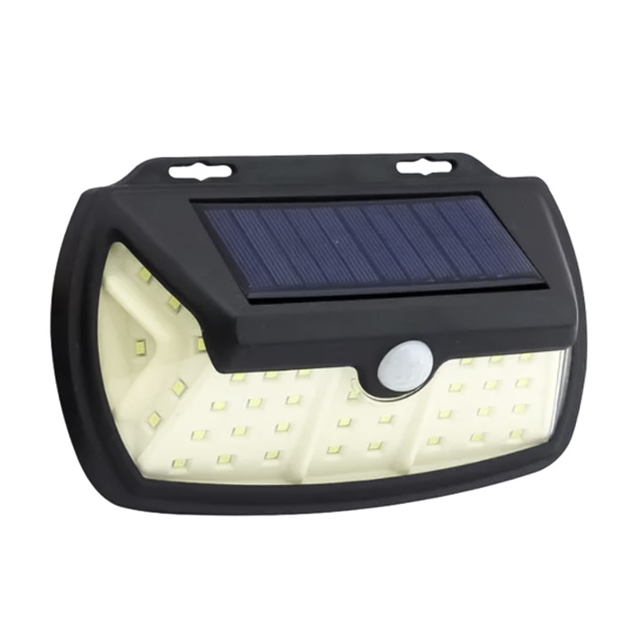 Napelemes lámpa, mozgásérzékelővel, LED lámpa, elem, Naimeed D4313, 42 SMD LED, 18x6x11 cm