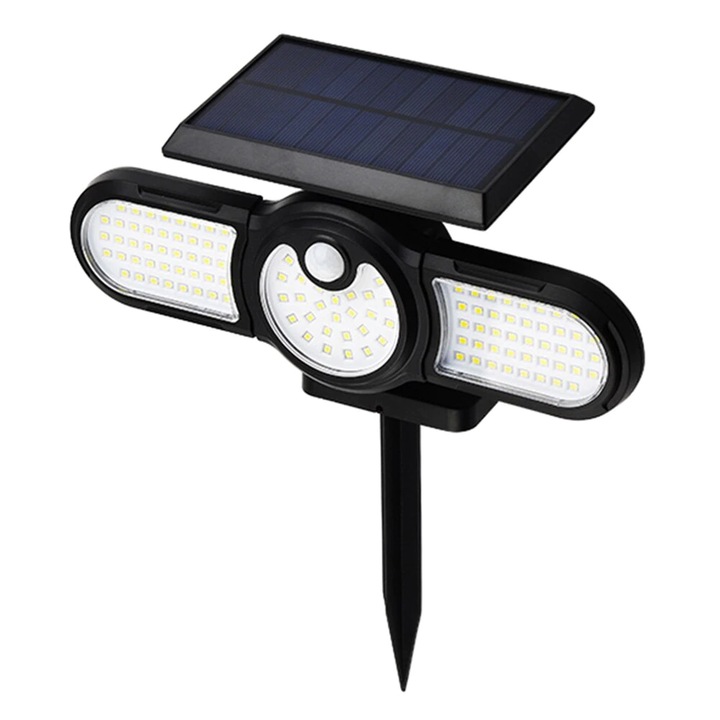 Napelemes lámpa, mozgásérzékelővel, LED lámpa, akkumulátor, Naimeed D4325, 112 SMD LED