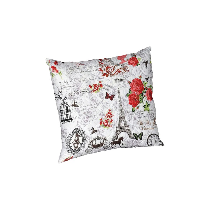 Perna Romance, microfibra matlasata Alcam, 70x70 cm, multicolor