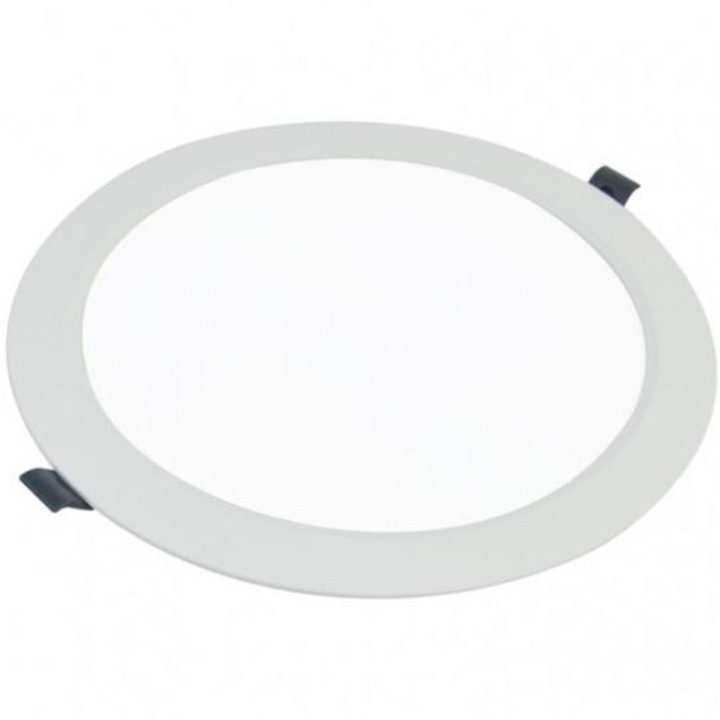 Спот LED Lightex 305AL0003011, 6W, 420 lm, Неутрална светлина (4000K), 220V, Диаметър 11.8 cm, Бял, Енергиен клас G