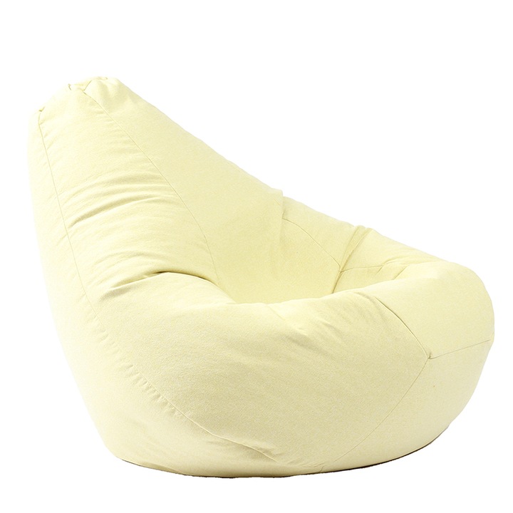 Пуф Pufrelax, круша за деца 4-14 г.,160л. Nirvana Light - Lemon, Перящ се калъф, Пълнеж от Полистиролни перли, Гама Premium