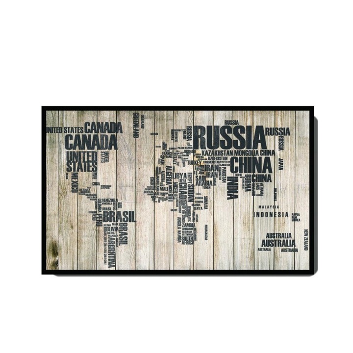 Bejárati szőnyeg, gumi és polipropilén, ECO MAP 60x40cm