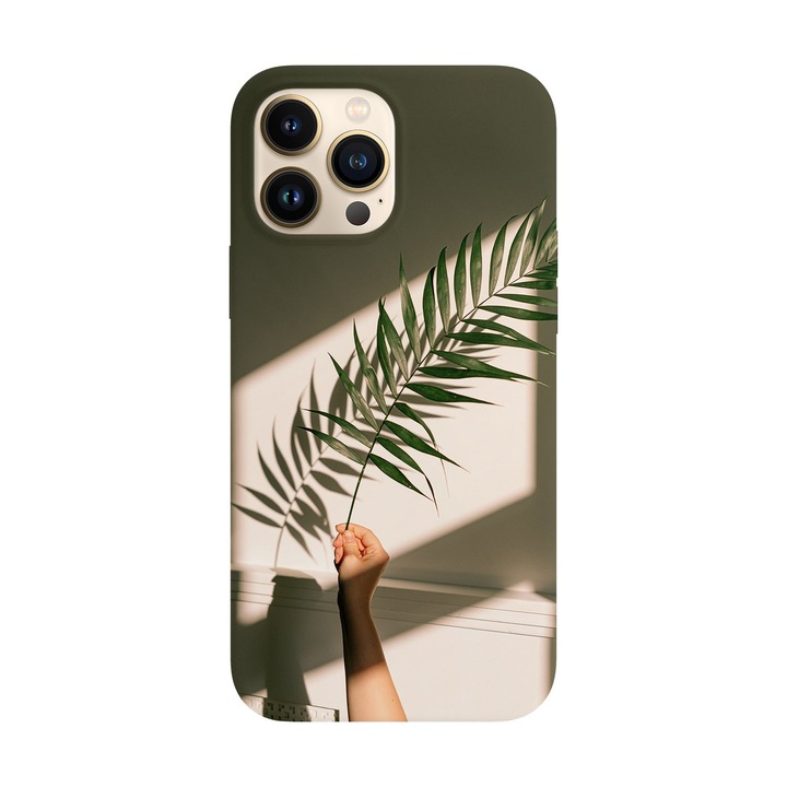 Husa compatibila cu Apple iPhone 14 Pro model Feral leaves, Silicon, TPU, Viceversa