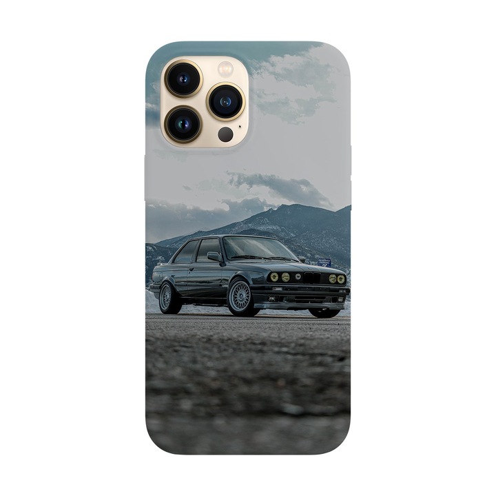 Кейс съвместим с Apple iPhone 14 Pro Max модел BMW E30, силикон, TPU, обратно