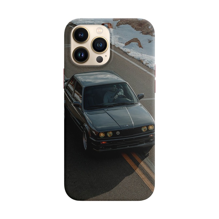 Кейс съвместим с Apple iPhone 14 Plus модел BMW 3 Series E30, силикон, TPU, обратното