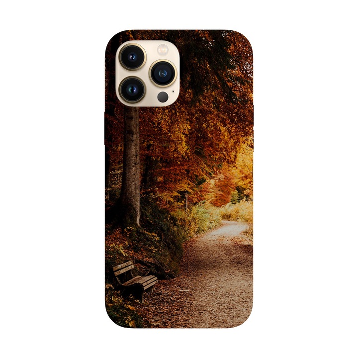 Калъф, съвместим с модел Apple iPhone 15 Pro Max Forest Autumn Path, Silicon, TPU, Vice versa