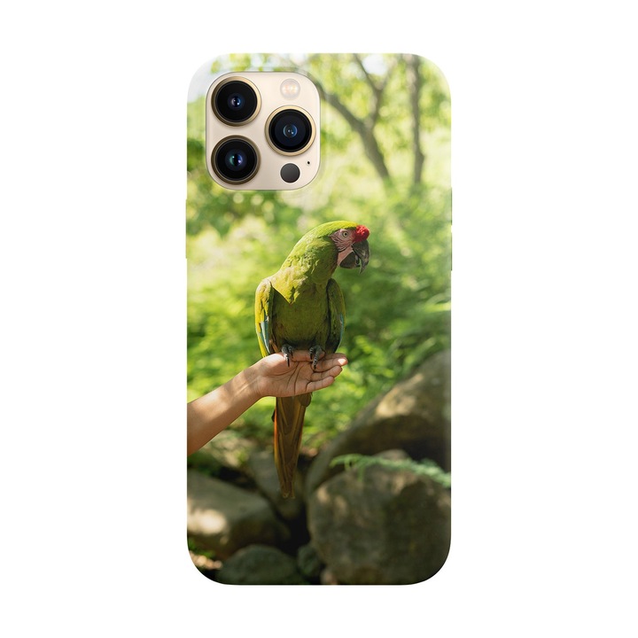 Husa compatibila cu Apple iPhone 14 Pro Max model Buffon macaw, Silicon, TPU, Viceversa