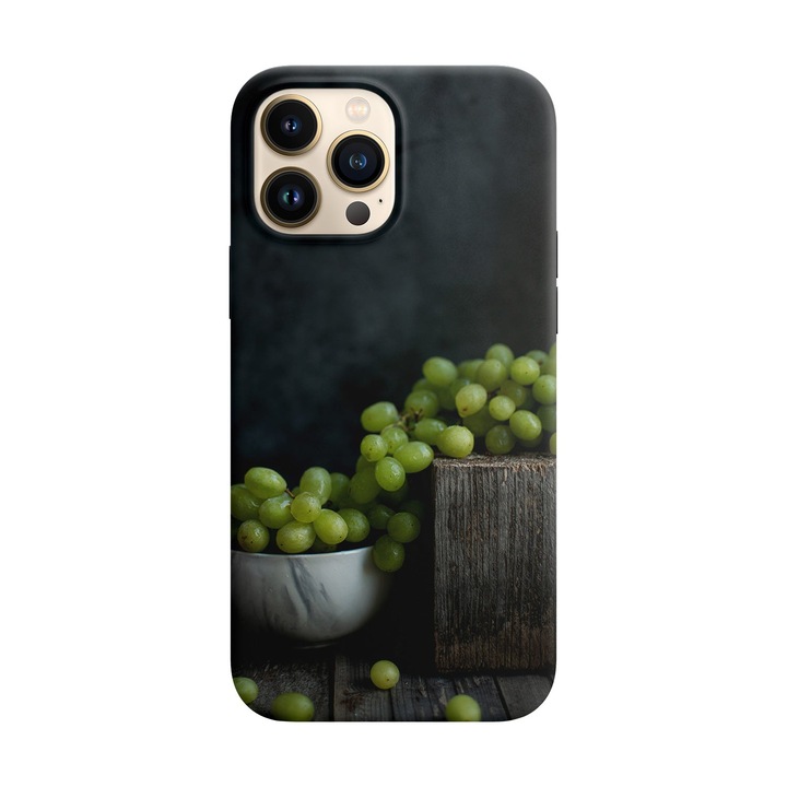 Husa compatibila cu Apple iPhone 14 Pro model Bowl of grapes, Silicon, TPU, Viceversa