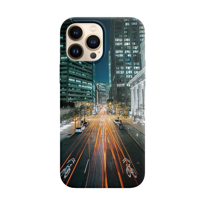 Husa compatibila cu Apple iPhone 14 Pro model Car light Streak, Silicon, TPU, Viceversa