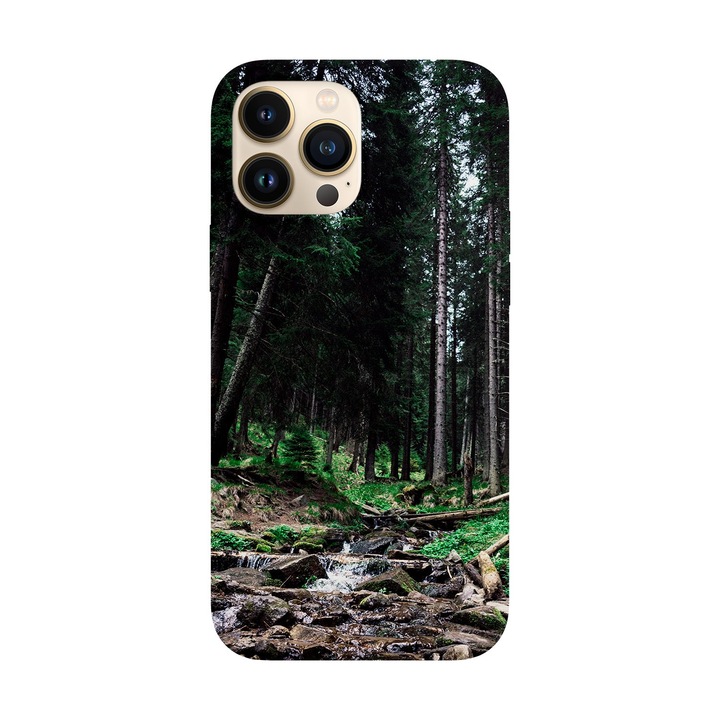 Husa compatibila cu Apple iPhone 14 Pro model Forest Creek, Silicon, TPU, Viceversa