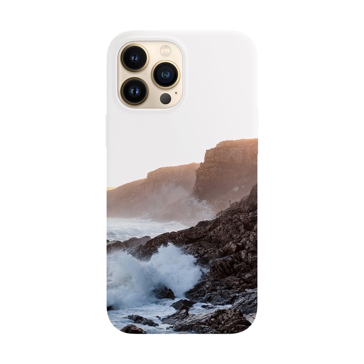 Калъф, съвместим с модел Apple iPhone 15 Pro Crushing waves, Silicone, TPU, Viceversa