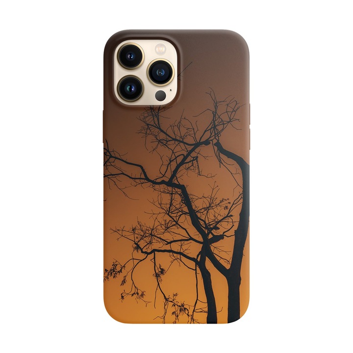 Husa compatibila cu Apple iPhone 14 Plus model Desolated forest lake, Silicon, TPU, Viceversa