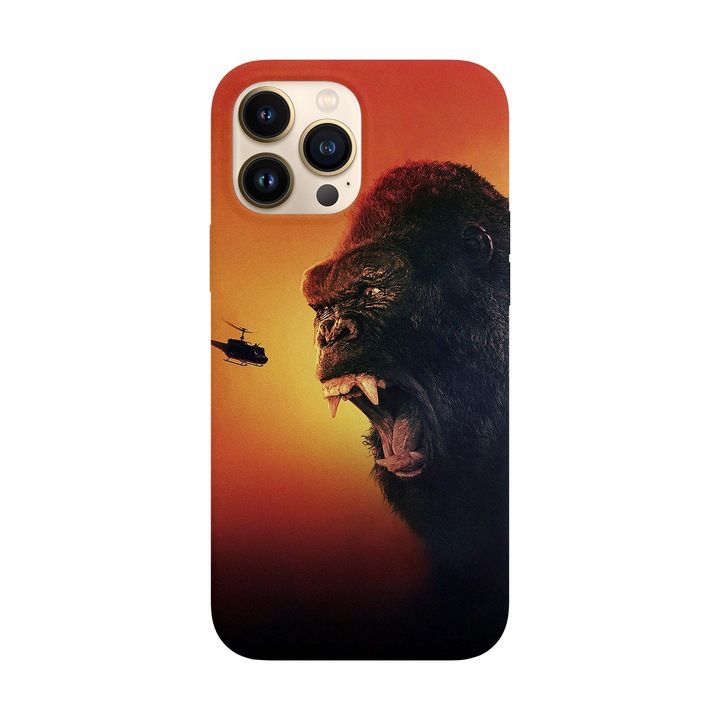 Кейс съвместим с Apple iPhone 15 Pro Max модел King Kong, силикон, TPU, обратното