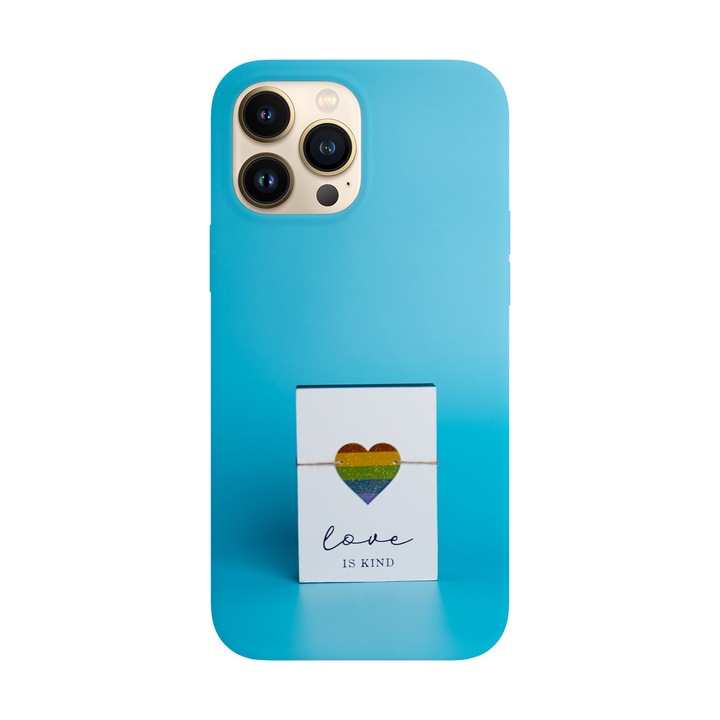 Husa compatibila cu Apple iPhone 14 Pro Max model Love is kind, Silicon, TPU, Viceversa