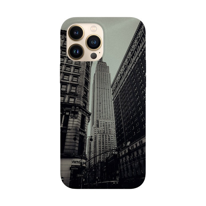 Husa compatibila cu Apple iPhone 15 Pro Max model Empire state building, Silicon, TPU, Viceversa