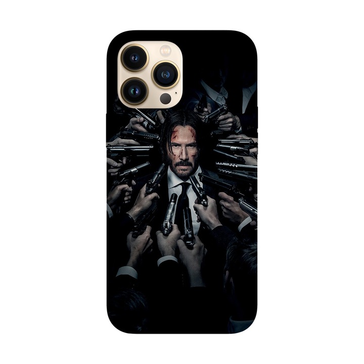 Husa compatibila cu Apple iPhone 15 Pro model John Wick, Silicon, TPU, Viceversa