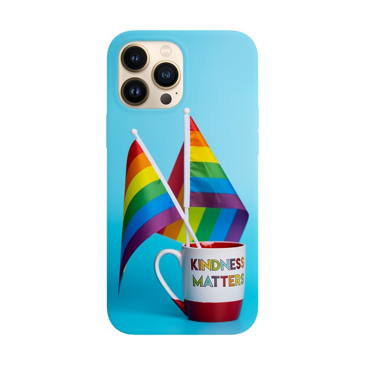 Husa compatibila cu Apple iPhone 15 model Kindness matters, Silicon, TPU, Viceversa
