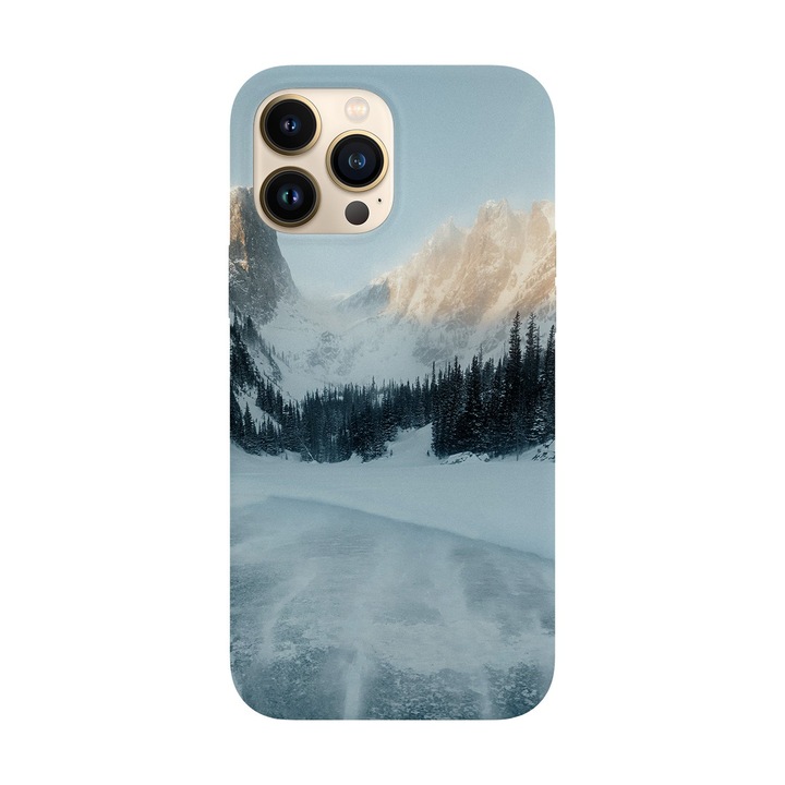 Калъф, съвместим с Apple iPhone 15 Pro модел Ски писта, силикон, TPU, обратно