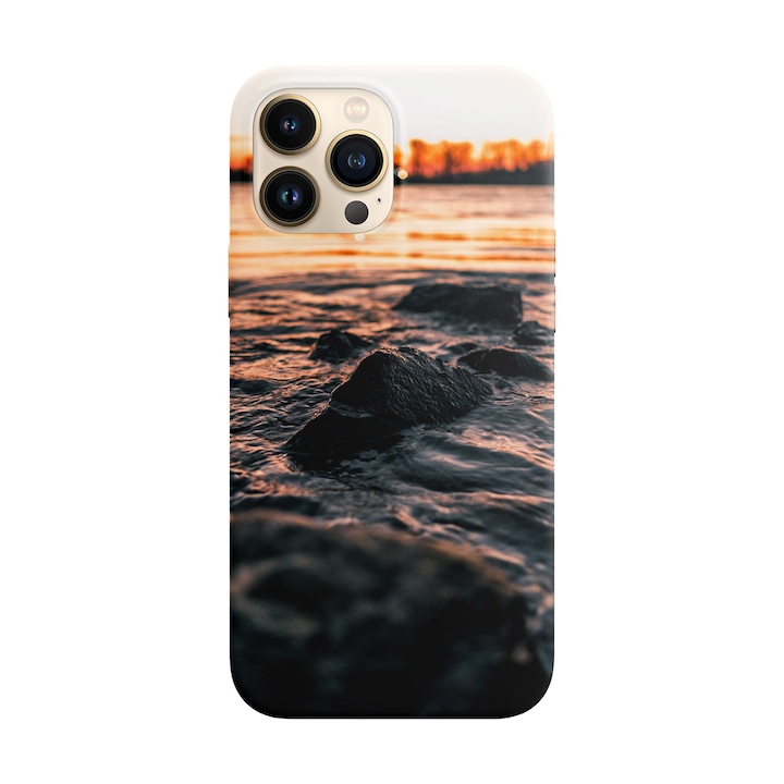 Кейс съвместим с Apple iPhone 14 Pro модел Морски бряг, Силикон, TPU, Обратно