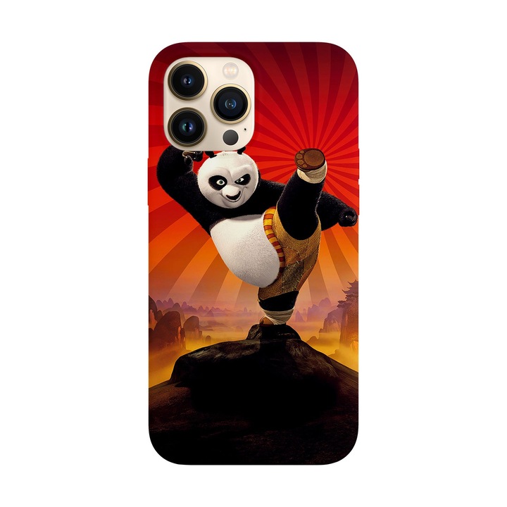 Калъф Viceversa, Съвместим с модел Apple iPhone 15 Pro, Kung Fu Panda, Силикон, TPU