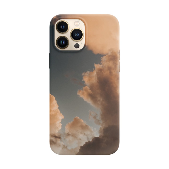 Кейс съвместим с модел Apple iPhone 15 Orange clouds, силикон, TPU, обратното