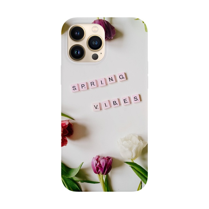 Husa compatibila cu Apple iPhone 14 Pro Max model Spring Vibes, Silicon, TPU, Viceversa