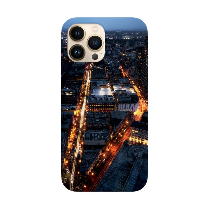 Husa compatibila cu Apple iPhone 14 Pro Max model Night motion, Silicon, TPU, Viceversa