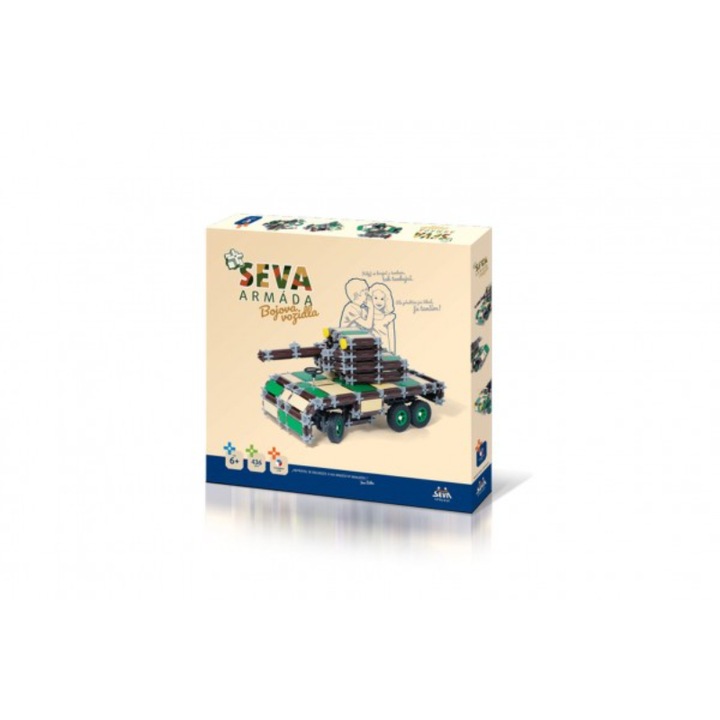 Kit de constructie, Seva, Plastic, 436 buc, 6 ani, Multicolor