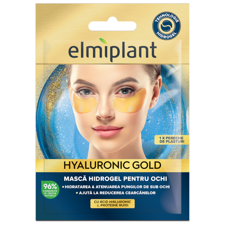Masca hidrogel pentru ochi Elmiplant Hyaluronic Gold