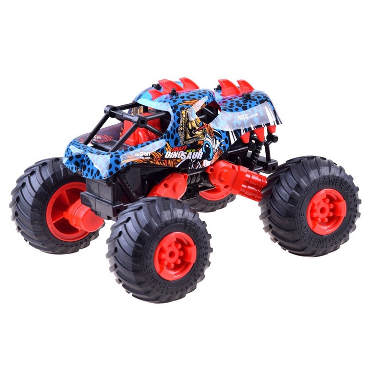 Monster Truck de jucarie cu telecomanda, Jokomisiada, Plastic, Multicolor