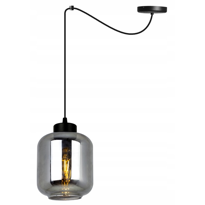 Lustra stil spider, reglabile, Sticla, Negru, 200cm, SPIDER NOVALJA 2395/1