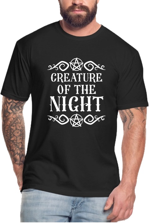 Egyedi férfi póló "Creature of the night", fekete, 2XL