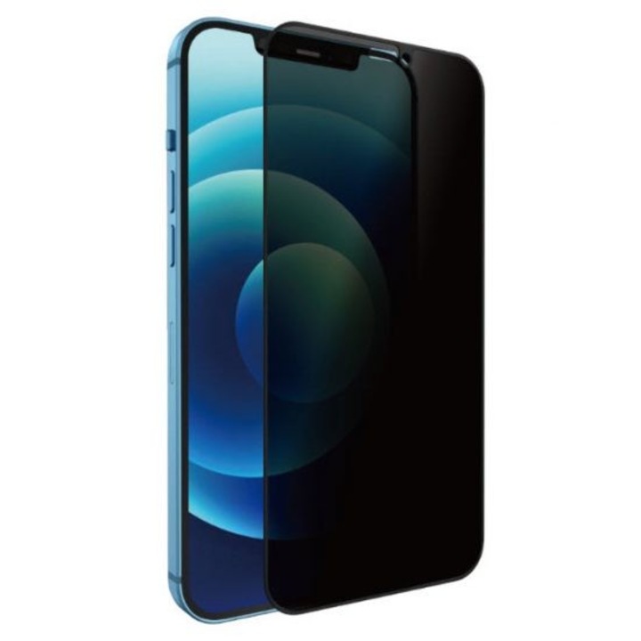 Flippy Biztonságos üvegfólia egyszerű és gyors rögzítési rendszerrel Apple iPhone 14 Plus / 13 Pro Max készülékhez, Privacy, átlátszó
