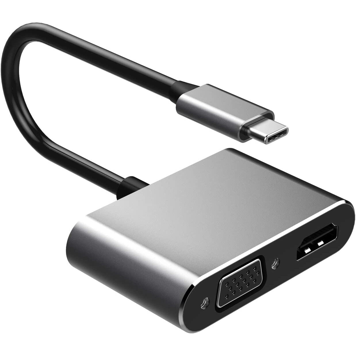 Adaptor, HNSMART, USB-C/VGA/HDMI. Negru - eMAG.ro